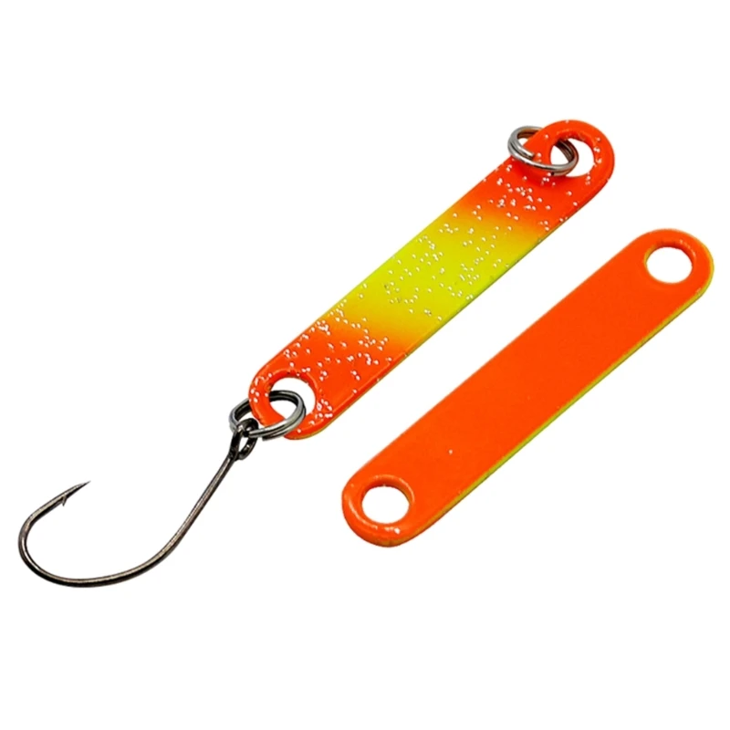 6 pçs/set iscas pesca colheres pesca práticas 4cm colher colorida-isca pesca metal para truta-pique-poleiro dropship