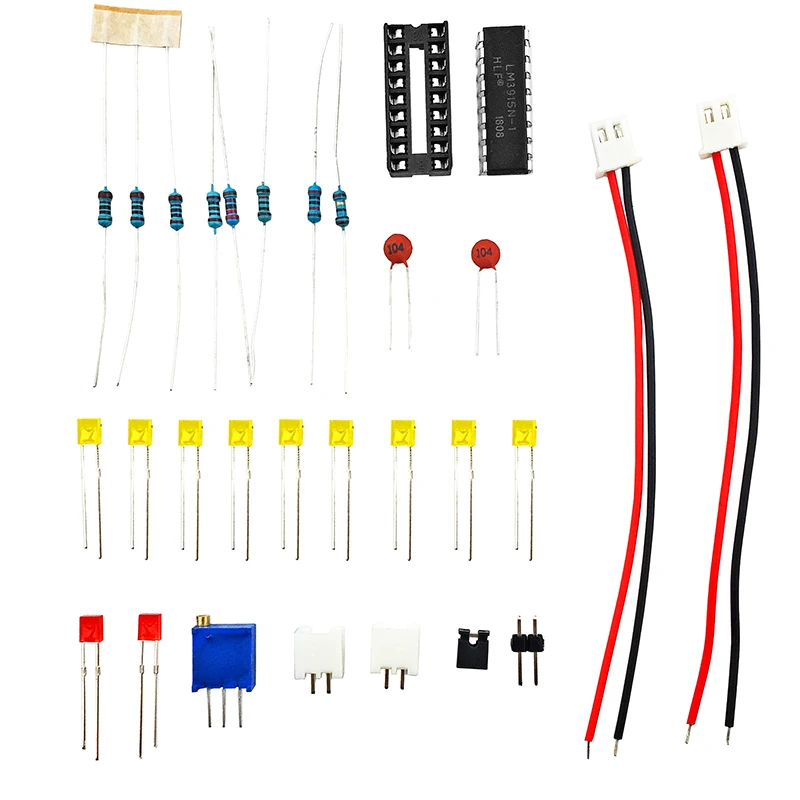 10 Audio Level Indicator Self Assembly Kit LM3915 Audio Indicator Suite DIY Kit Electronic