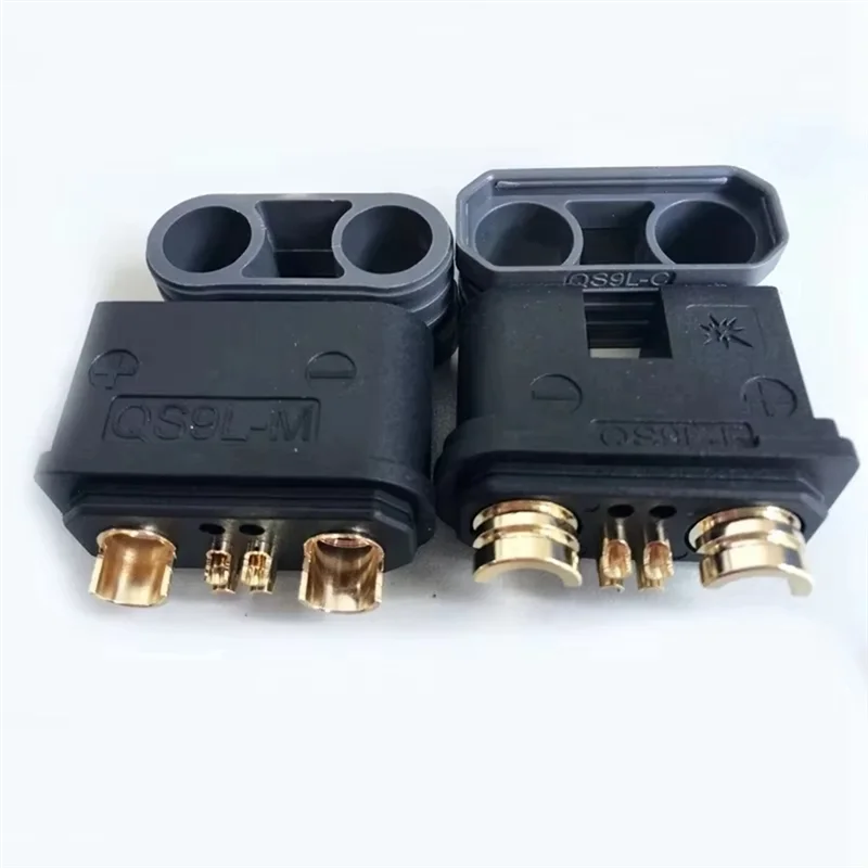 L52A-QS9L Anti-Funken Männlich Weiblich Gold Bananen Stecker 180A Netzteil Batterie Stecker Mit Widerstand Für RC Landwirtschaft UAV
