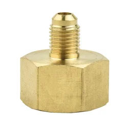 Conditioner Adapter Bottle Adapter For R134A W21.8 To 1/4'' SAE Air Conditioning Brass 32mm 1/4''SAE Female 5/8