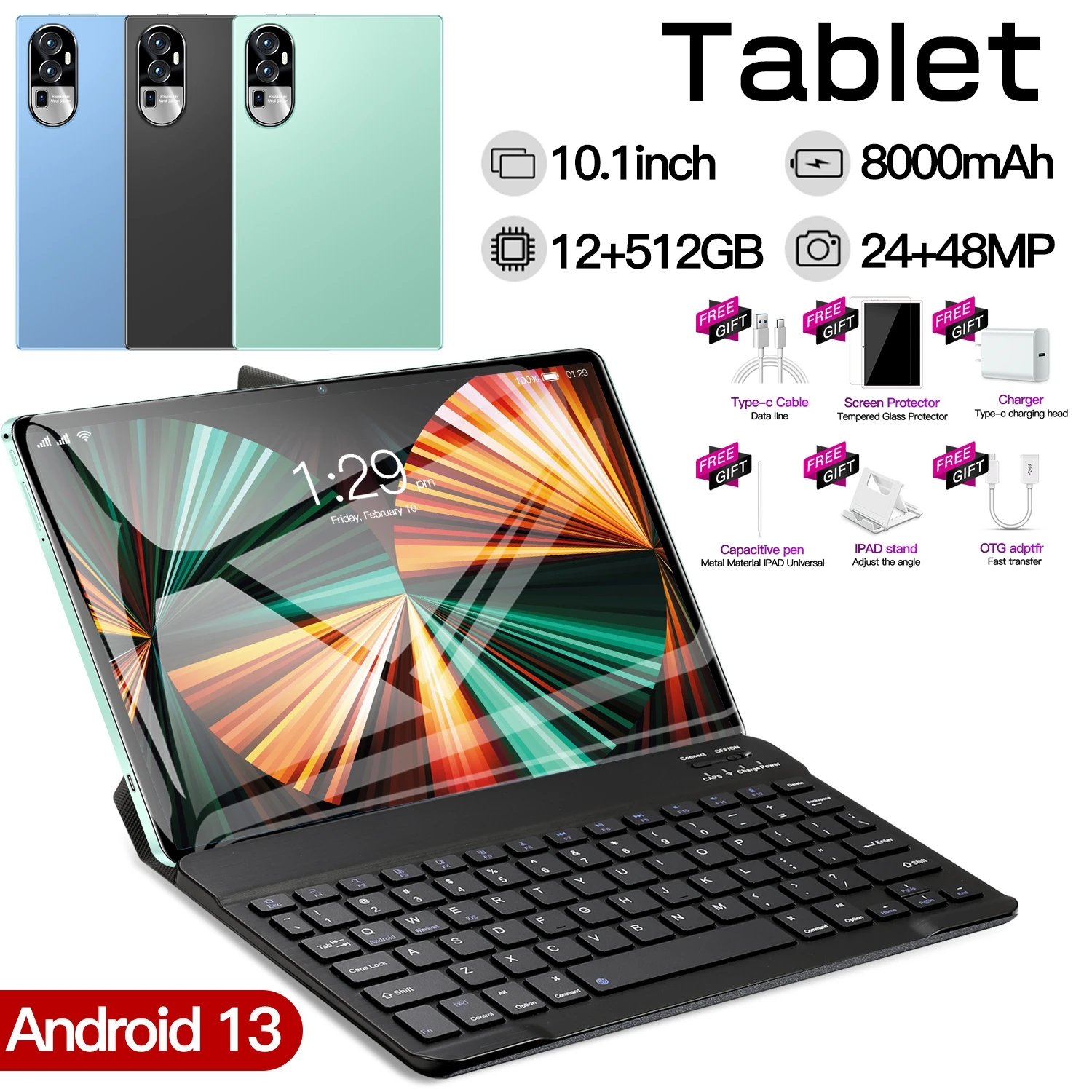 

NEW 5G Pad 15 Pro Original Global Version Tablet Android 13 16GB+1TB 10.1 Inch Dual SIM Card Bluetooth WIFI HD 4K Mi Tablet PC