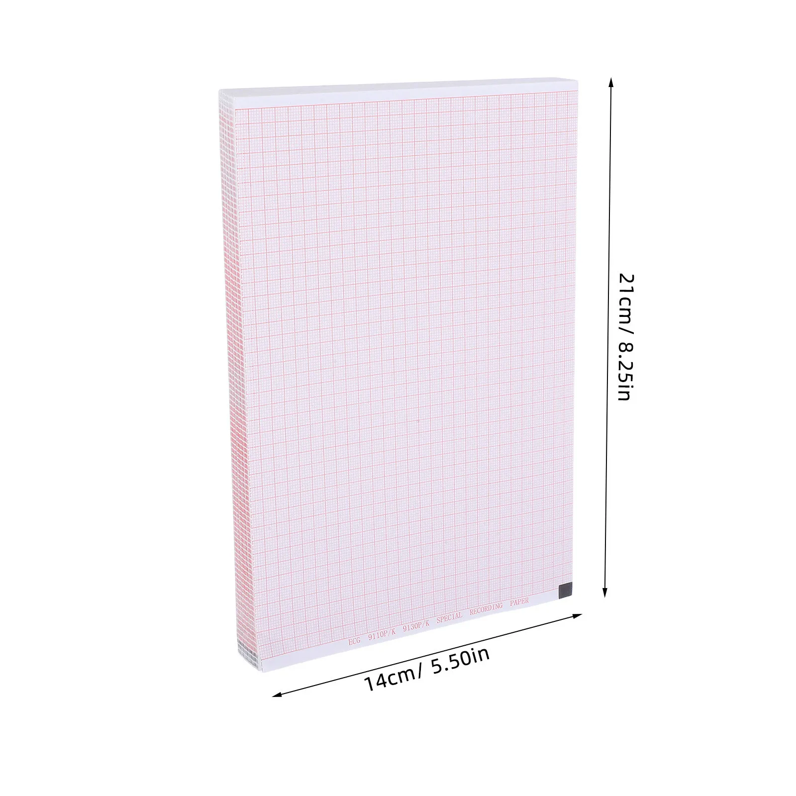 ECG Paper Thermal Recording Sheets 210x140mm Red Grid for Diagnostic Use, High Precision, Compatible with Most ECG Machines