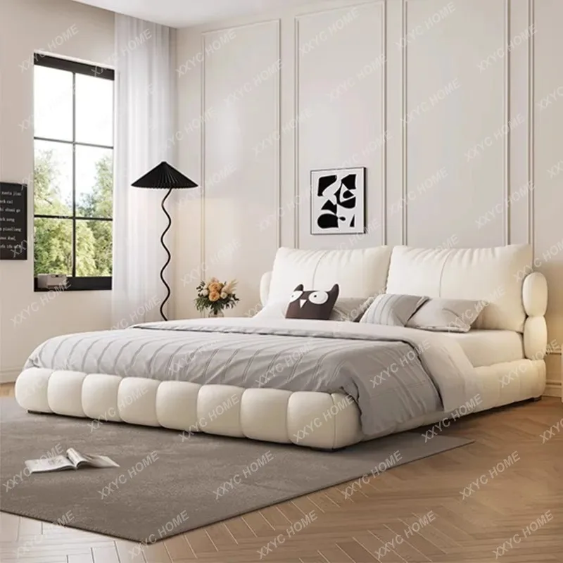 Adult Frame Double Bed Luxury White Princess Storage Headboards Queen Bed Bases King Size Bedframe Lit 2 Personnes Furniture