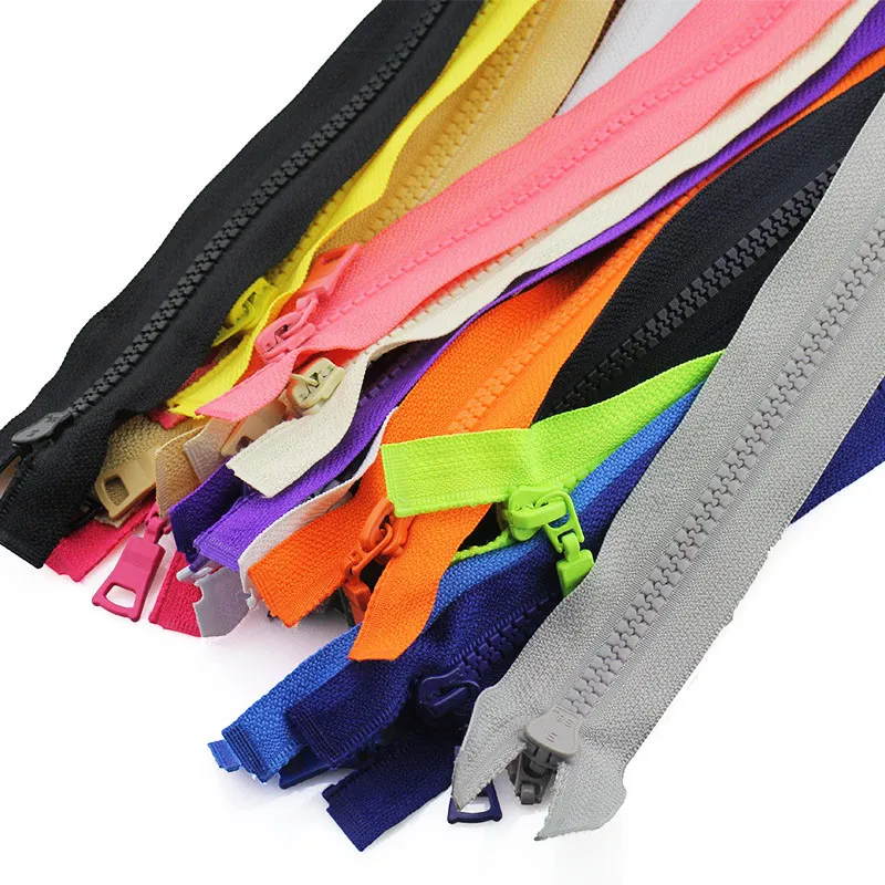 5# Resin Zipper Open End Zip For Jacket Black Sleeping Bag Tent Accessories Zipper DIY Garment Sewing Zips 55/60/70/80/90cm