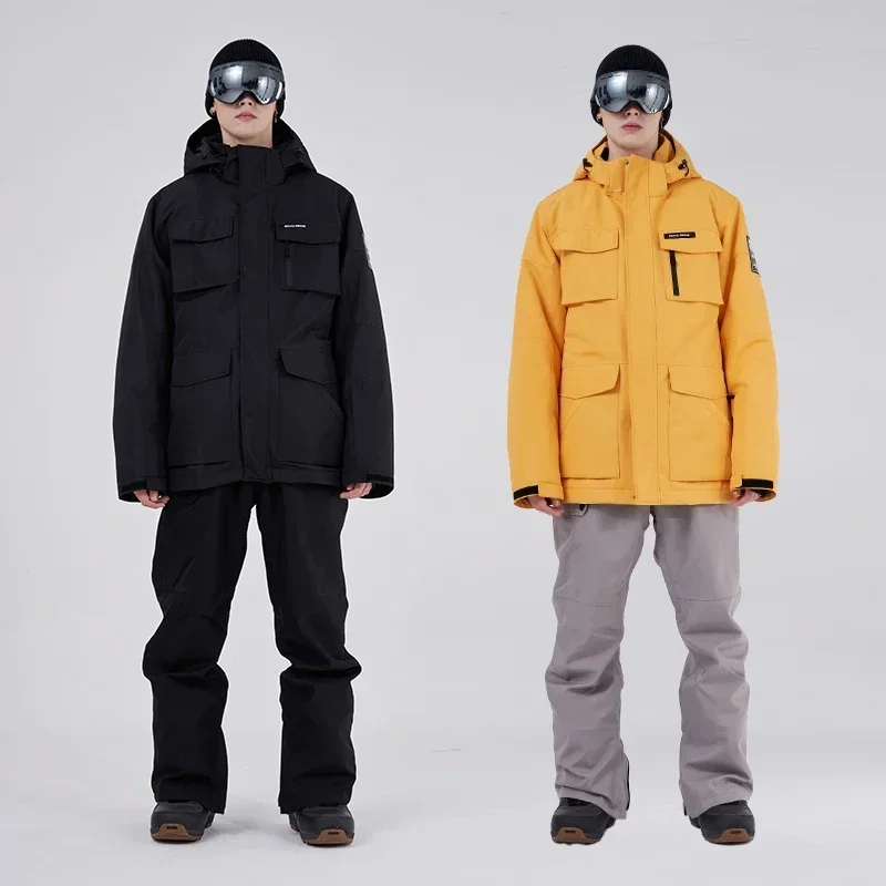 Traje de esquí deportivo para hombre y mujer, ropa transpirable a prueba de viento, impermeable, de algodón, para nieve y Snowboard, 2024