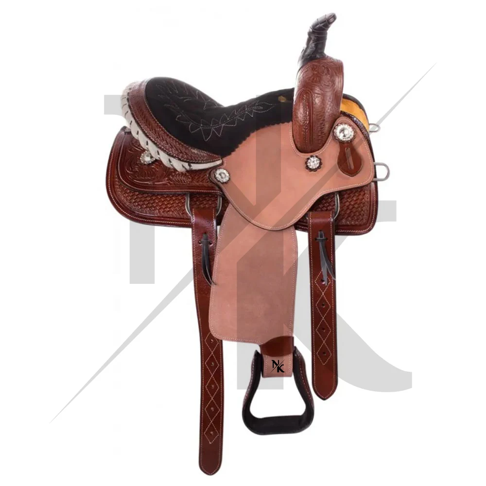 New Arrivals, High-quality Handcrafted Denim Saddle, Leather Western Riding Equipment Manufacturer, Western Harness Clothing