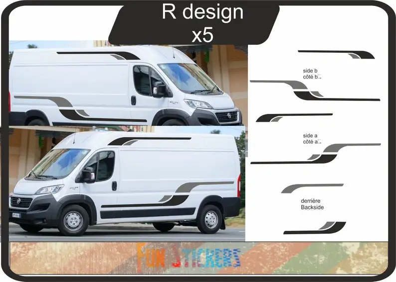 fiat ducato van camper sticker decal graphic