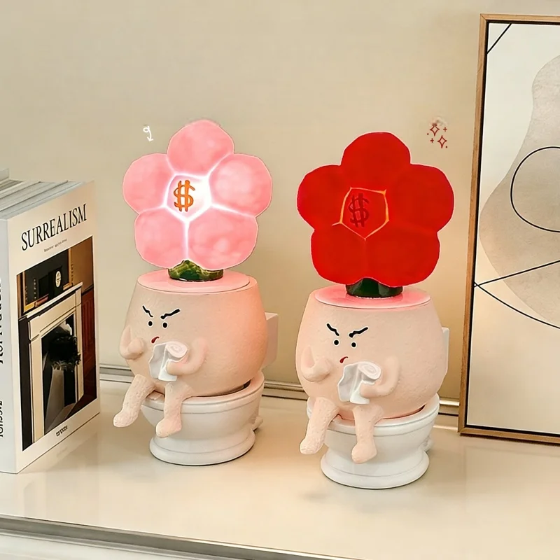 Lustiges Toiletten-Nachtlicht, Ornament, kreative niedliche Schlafzimmerbeleuchtung, Vorratsglas, Büro, Arbeitszimmer, rosa Raumdekoration, Umgebungsbeleuchtung