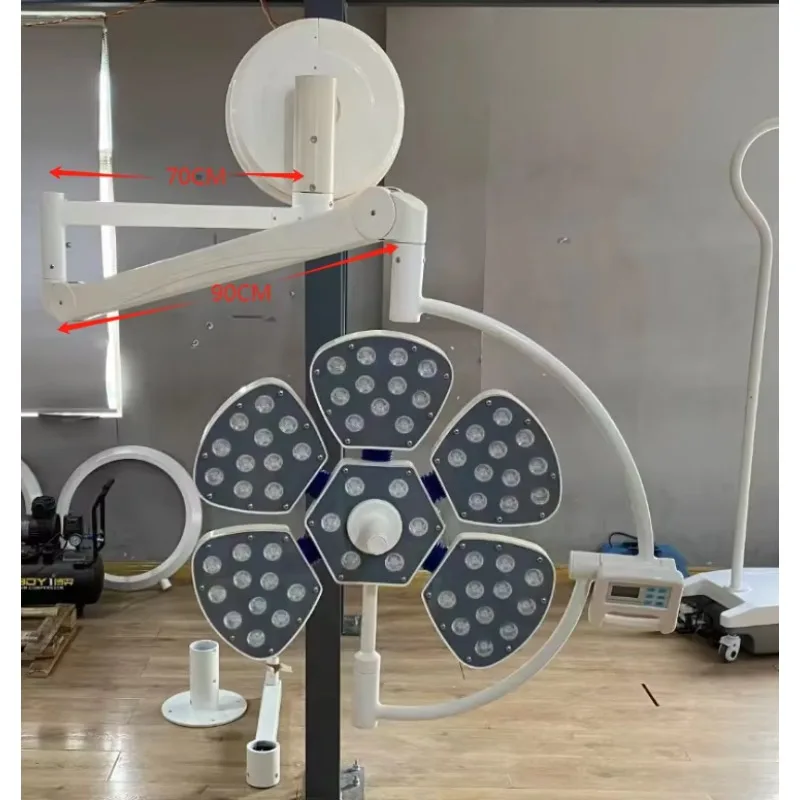 Veterinary Equipment YDE700F Single Head Vet LED Surgical Lamp ≥140000Lux 4300K Variable CRI85 Pet Medical Equipment