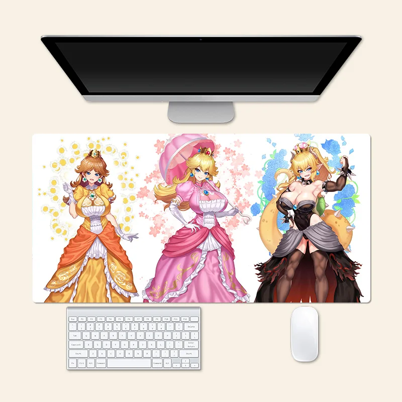 Sexy Bowsette Anime Large Mouse Pad Office Mousepad Creative Game Desk Mat Gift