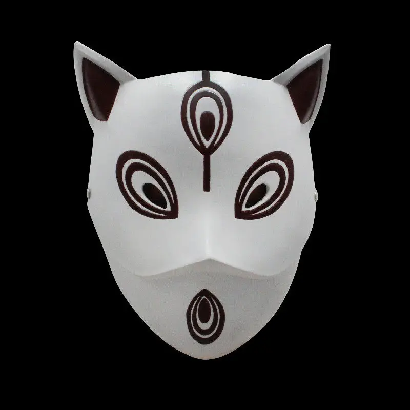 

Аниме-фигурка: Маска лисы Узумаки Менмы Какаши из смолы, реквизит для косплея, костюм на Хэллоуин, для вечеринок, карнавалов, маскарадов, коллекционная.