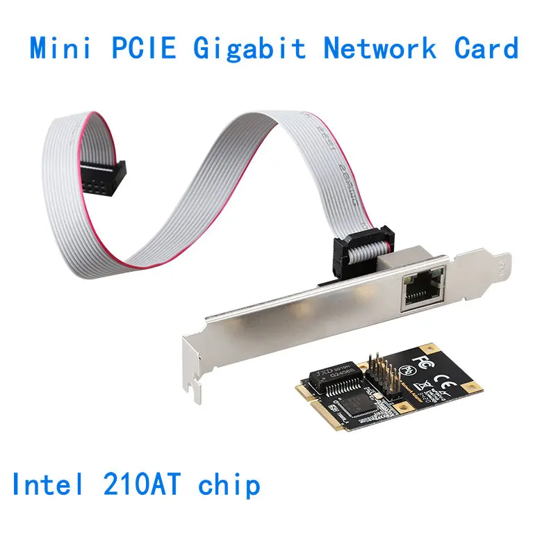 Mini PCI E Gigabit Ethernet For intel I210 Gigabit Network Card Network Adapter PC Mini PCI Express RJ45 1000Mbps Wired LAN Card