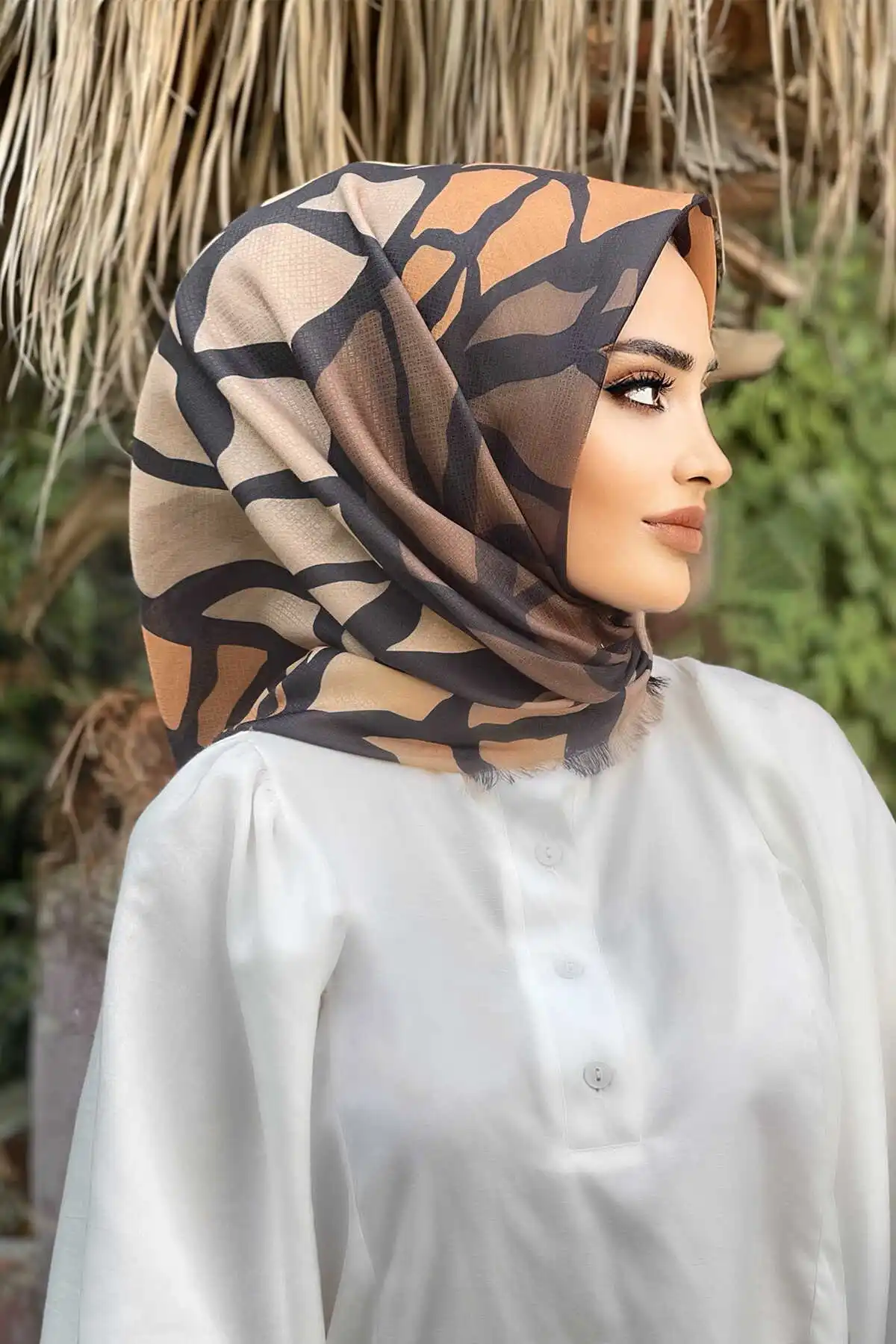 Cotton Printed Scarf E- -Winter Autumn 2021 Muslim Women Hijab headscarf Islamic Turkey