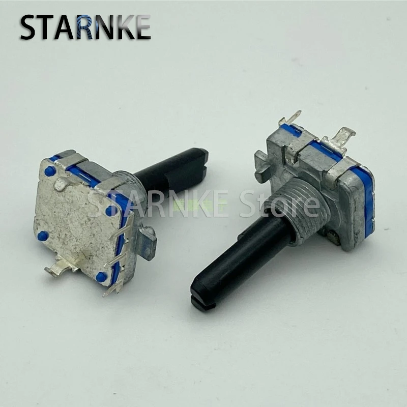 2PCS EC16 Vertical Encoder 12 Pulse Audio Amplifier Volume Potentiometer Handle Length 25MM Step Type