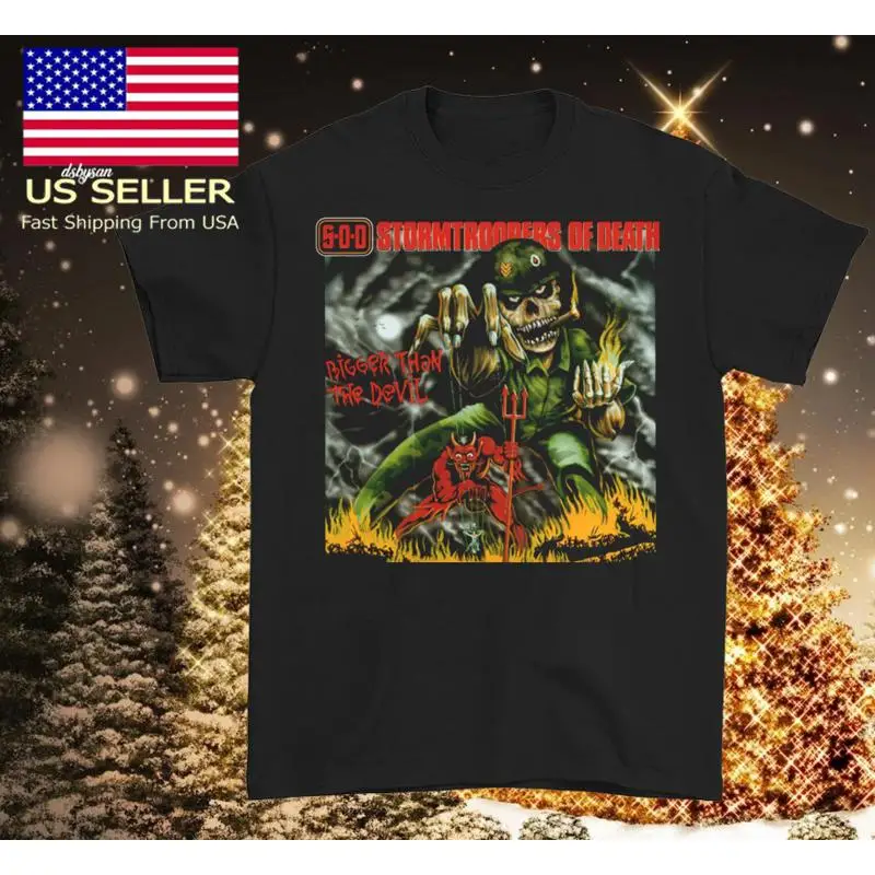 

НОВАЯ футболка Stormtroopers of Death SOD, альбомный дизайн, черная, размер S-5XL, 1U376