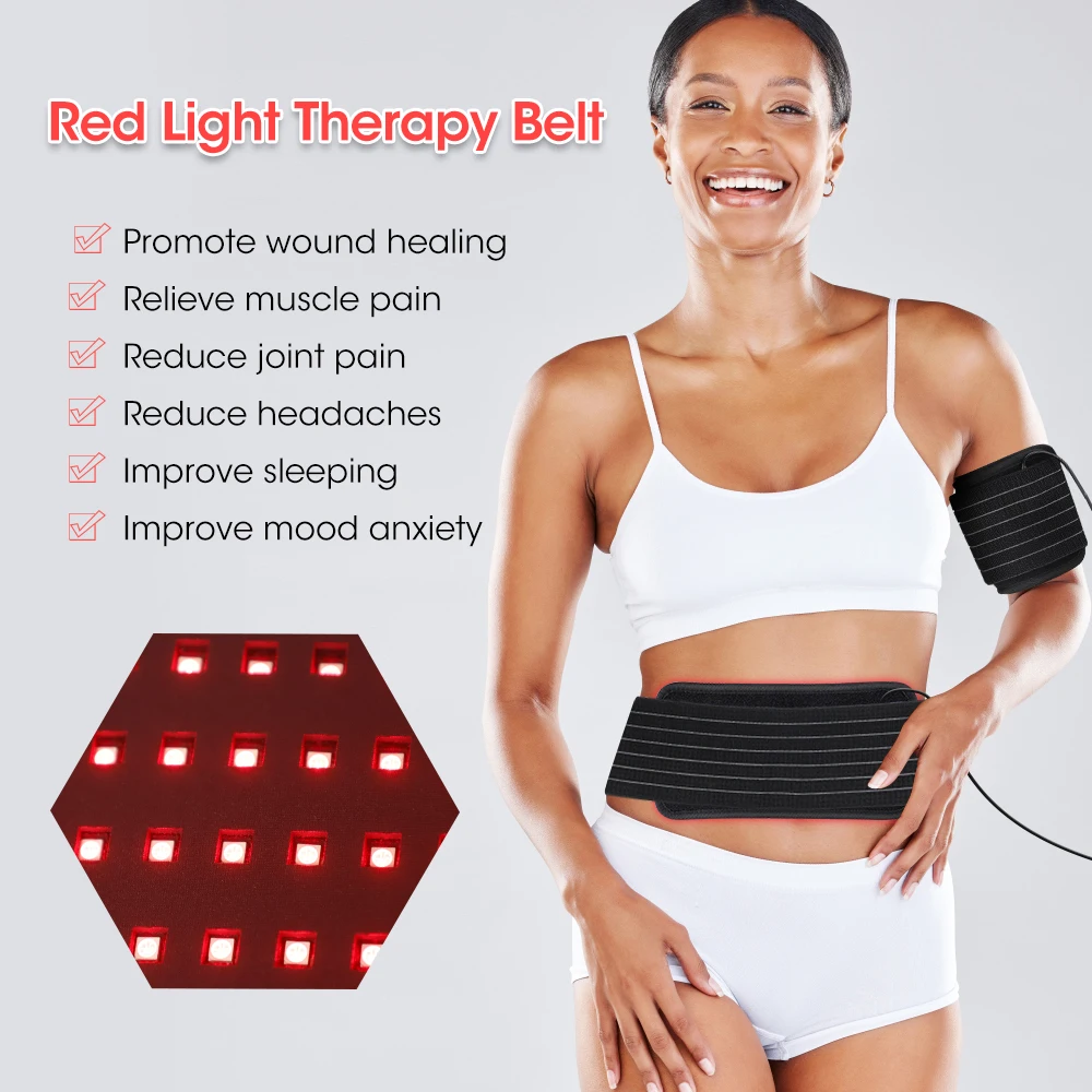 660＆850nm Far-infrared Radiation Belt for Waist,Back,Abdomen,Knees,Wrists Joints Muscle Beauty Accessories Woman