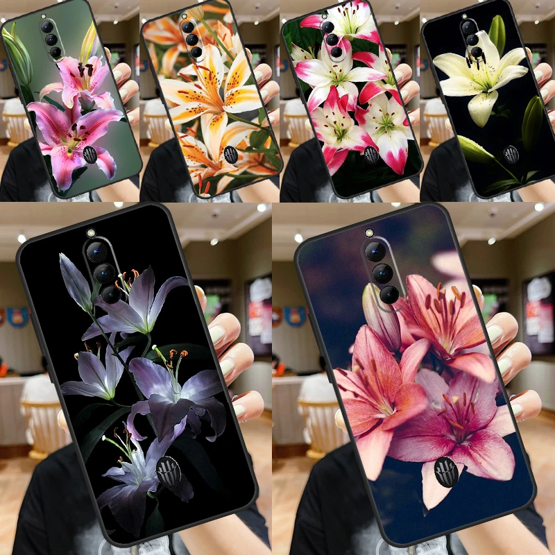 Colorful Flower Lily Case For ZTE Nubia Red Magic 9 Pro Plus 5S 5G 6R 6 7 6S 7S 8 8S Pro Plus Back Cover Funda