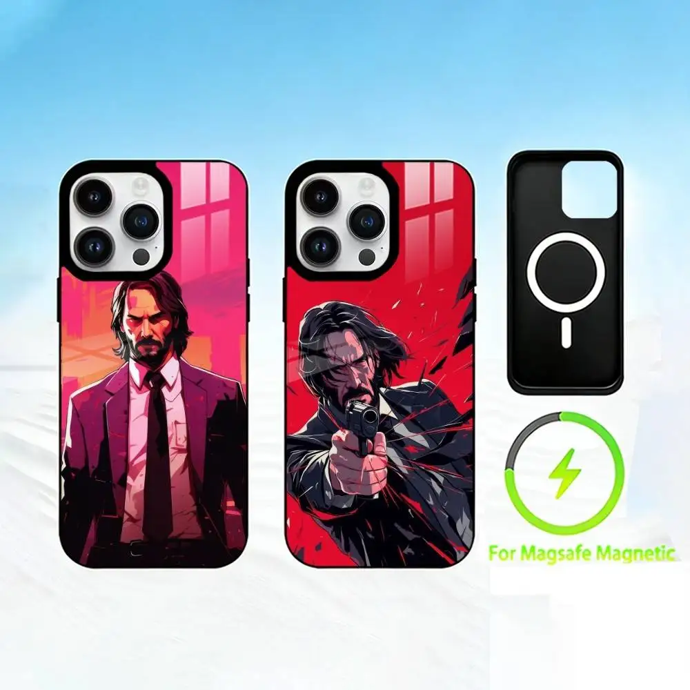 

Keanu Reeves Phone Case For iPhone 17 16 15 14 13 12 Pro Max Plus for Mirror Wireless Magnetic Cover