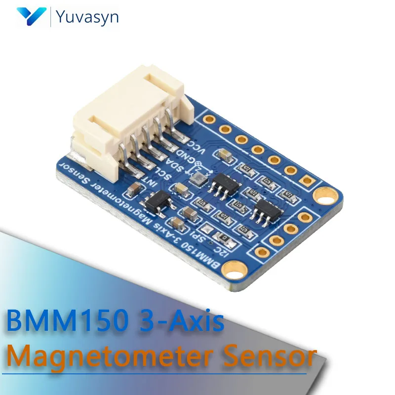BMM150 3-Axis Magnetometer Sensor Digital Compass/Magnetic Field Sensor Magnetic Field Measurement for Raspberry Pi / Pico