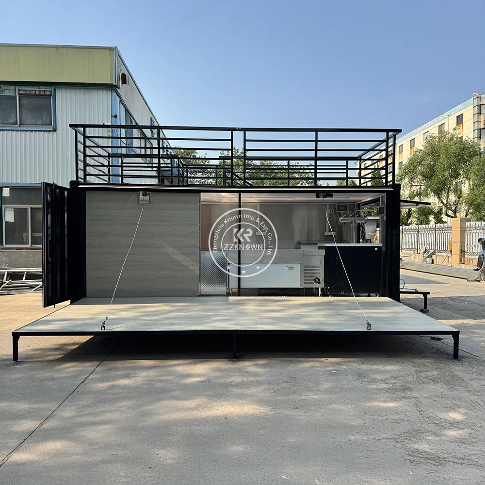 Luxury Industrial Style Restaurant Container House Prefab Container Bar Coffee Shop Prefabricating House Restaurant Bar Kiosk