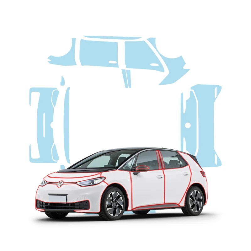 

PPF для Volkswagen ID.3 защитная пленка для краски, прозрачный комплект из ТПУ, устойчивый к царапинам, невидимые автомобильные аксессуары