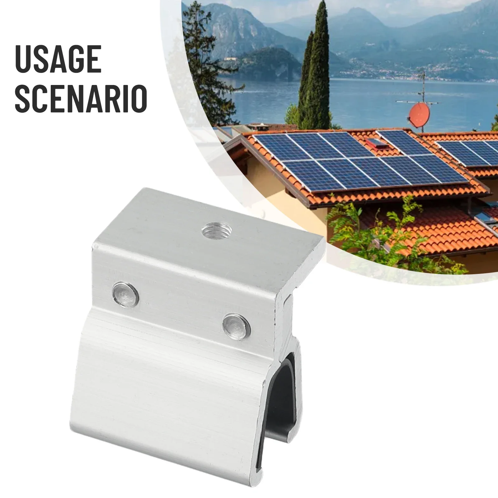 Solar Panel Photovoltaic Bracket Clamp Fixtures Accessories Water Drainage Tile-roofed House Clip Dust Mud Photovoltaic Panel