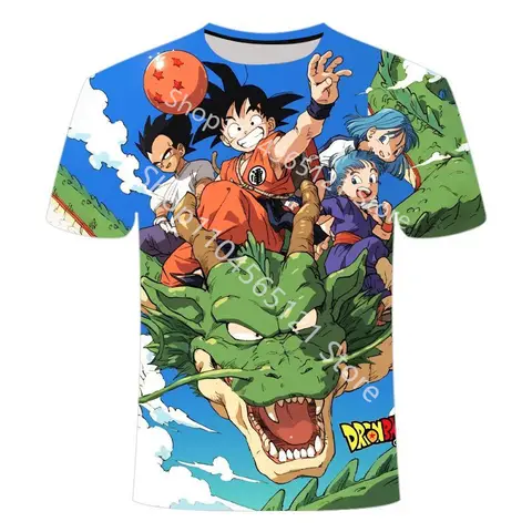 Dragon Ball Tshirt Kids Boys Girls Clothes Kakarot Kids T-Shirt Goku Super Saiyan Vegeta Fashion Streetwear Boys Girls