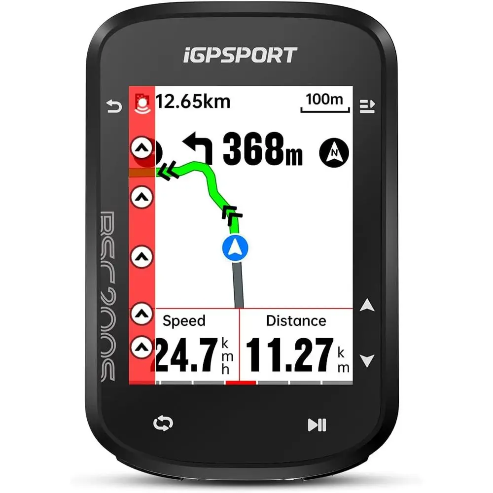 

Wireless Route Navigation 2.4 GPS Bike Computer with Bluetooth & ANT+, Waterproof Cycle Computer