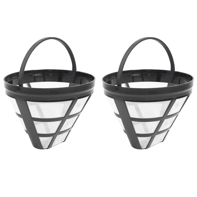 2Pack No.4 Reusable Coffee Maker Basket Filter For Cuisinart Ninja Filters, Fit Most 8-12 Cup Basket Drip Coffee Machine