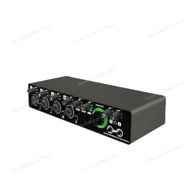 For 4-channel Audio Interface, Dual-channel External Microphone,sound Card,professional Recording,band Audio,dubbing, Headphones