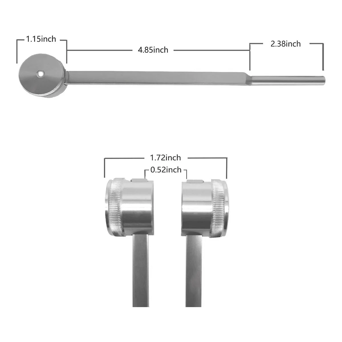 Stimmgabeln aus Aluminiumlegierung OM136.1 Hz mit Hämmern zum Testen des Nervensystems, Klangheilungstherapie