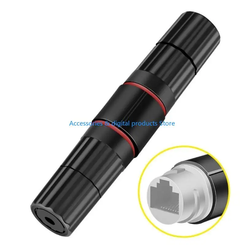 77JD Female to Female RJ45 Connector Waterproof IP67 Ethernet Cable Connector Double Head Outdoor LAN Coupler Adapter