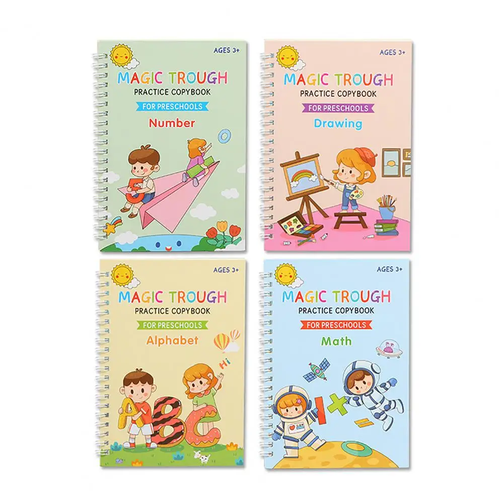 Children Alphabet Writing Practice Book Reusable Calligraphy Practice Copybook Set for Kids Handwriting Practice Book for Kids