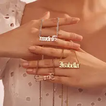 Gothic Old English Nameplate Necklace #3