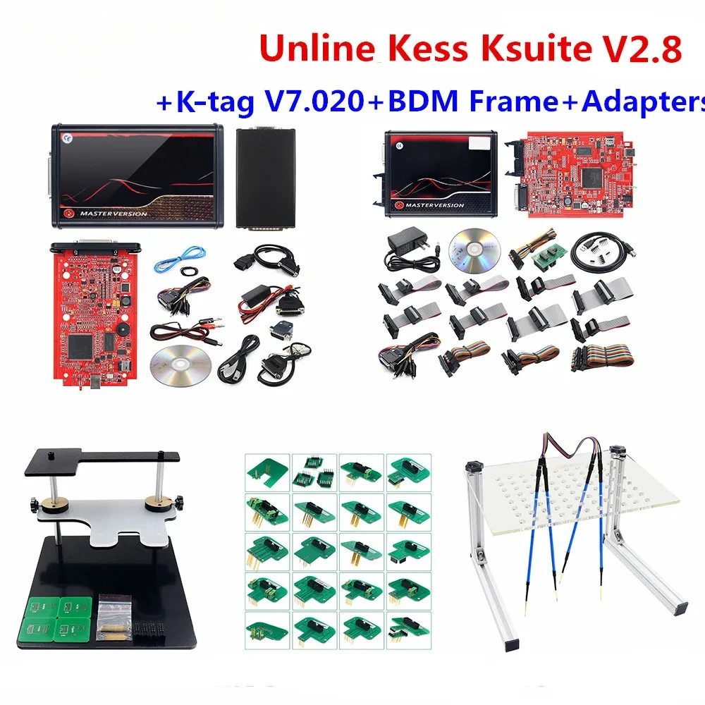 Online Unlimited Kess ECU Master 2.80 5.017 K-TAG V2.25 V7.020 Full Chip OBD2 Manager Tuning Kit KSuite 2.7 KTAG 2.25 Programmer