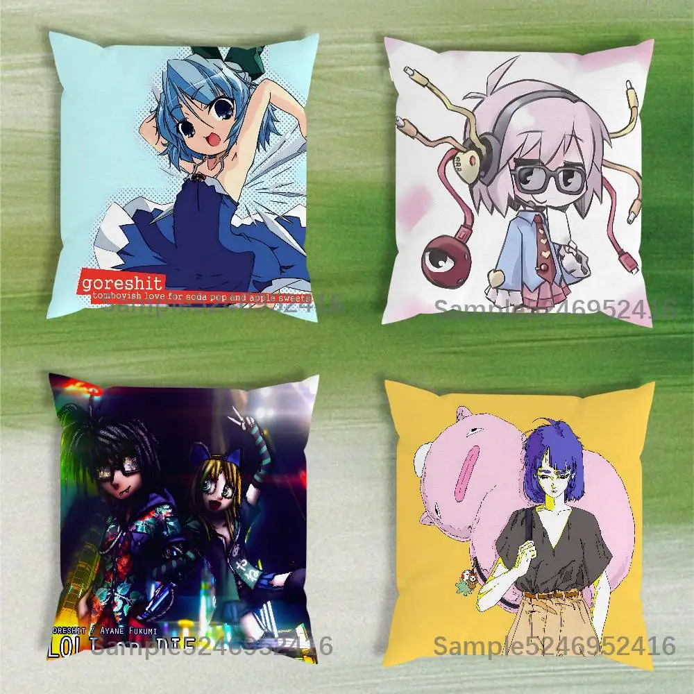 G-Goreshit hybrid monster Pillow Case Short Plush Sofa Decorative Gift Home Double-sided Printing Cushio