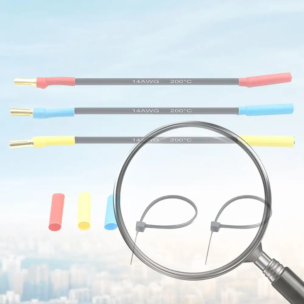 كابل تمديد بمقبس موز ذكر 4 مم إلى أنثى 3.5 مم مع سلك سيليكون 14AWG لقطع غيار السيارات والقوارب التي تعمل بالتحكم عن بعد، 3 قطع من ملحقات السيارات التي تعمل بالتحكم عن بعد