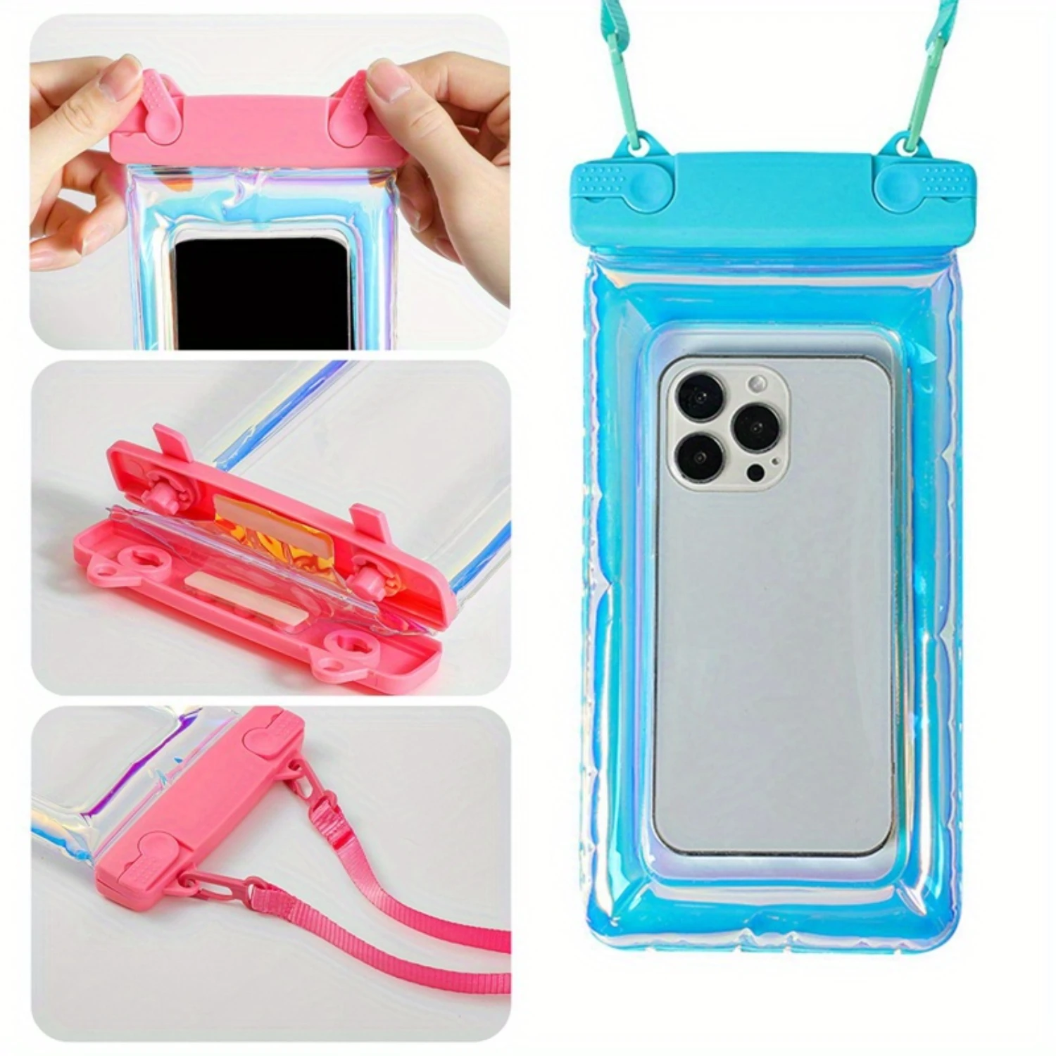 

1pc Waterproof Phone Case With Strap Drift Diving Swimming Waterproof Bag For Mobile Cover Pouch Bag Case Underwater Dry Bag Cas