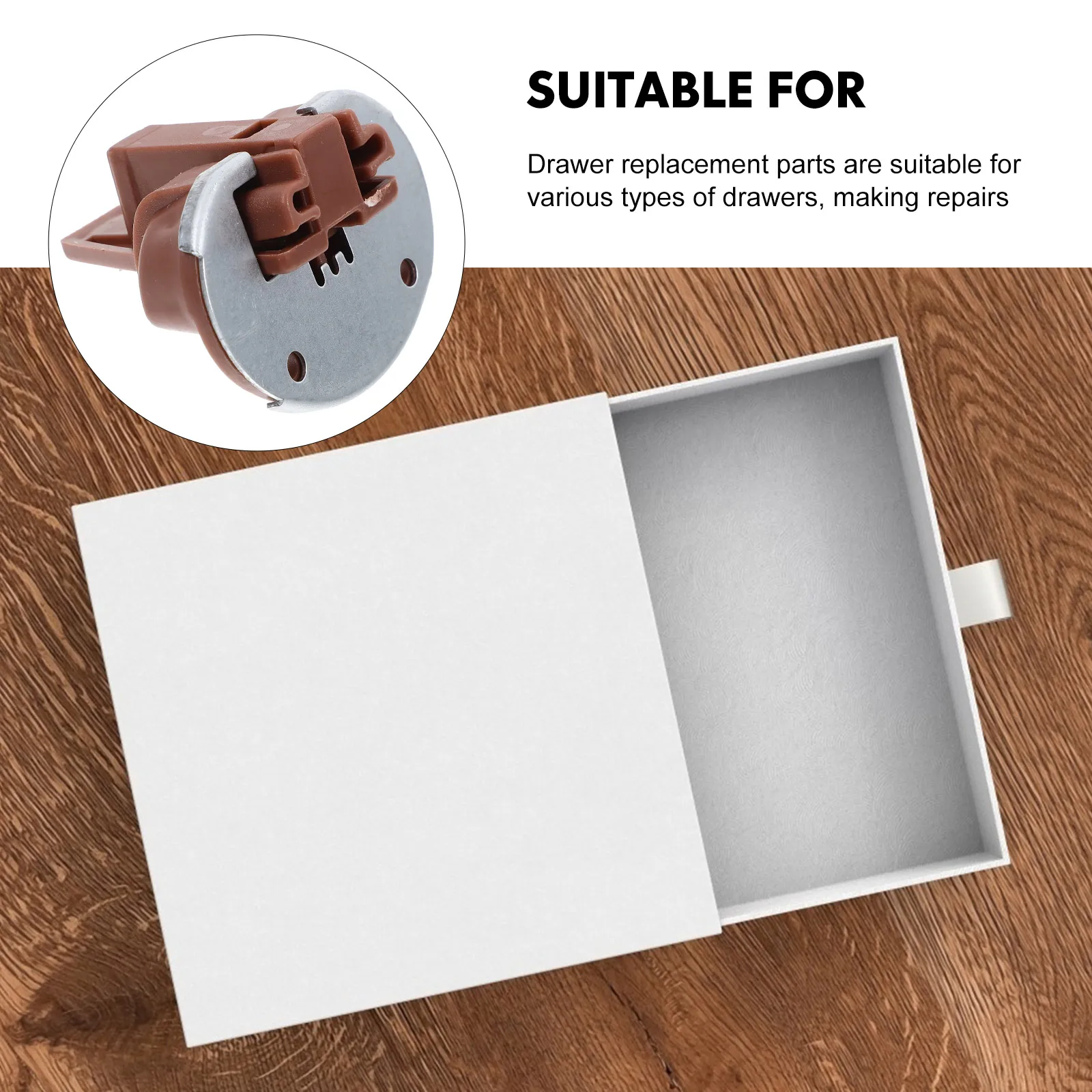 

2 Sets Drawer Slide Accessories Replacement Parts Bottom Stopper for Vanity Dresser Furniture Durable Easy Install