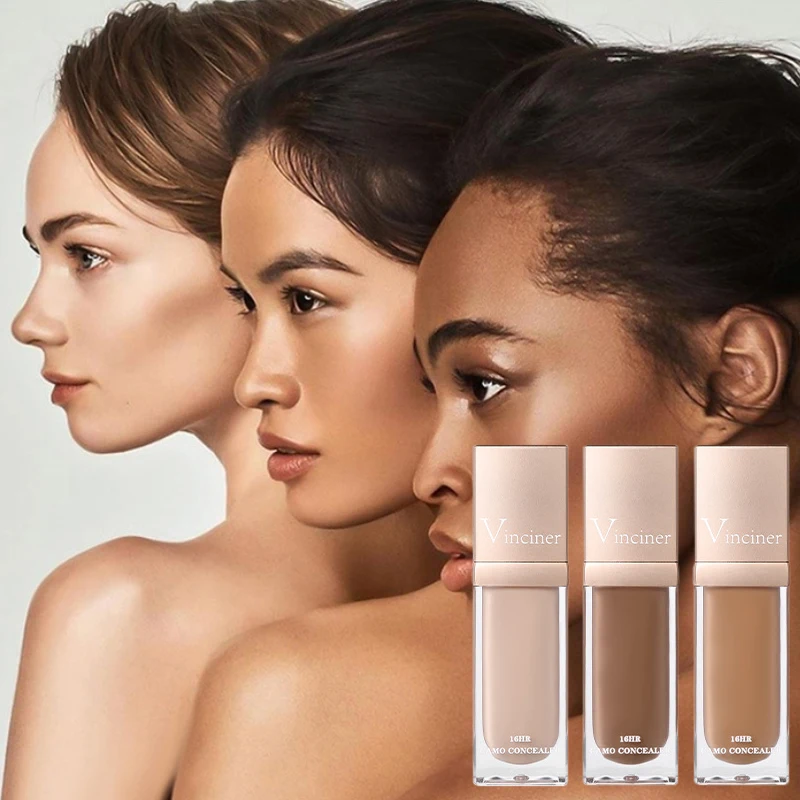 6 Colors Concealer Moisturize Lasting 16h Oil Control Natural Brighten Skin Tone Facial Foundation Cover Blemishes Acne Marks