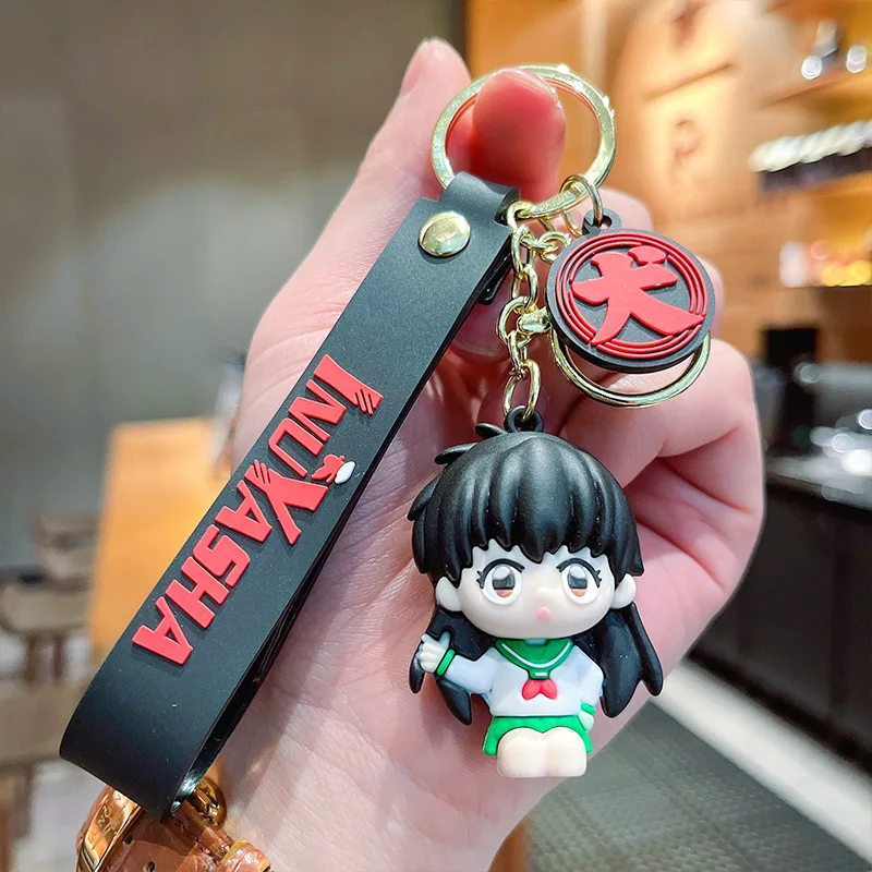 Anime Inuyasha Keychain Higurashi Kagome Kikyo Sesshoumaru Cartoon Pendant Keychain Cosplay Prop Package Pendant