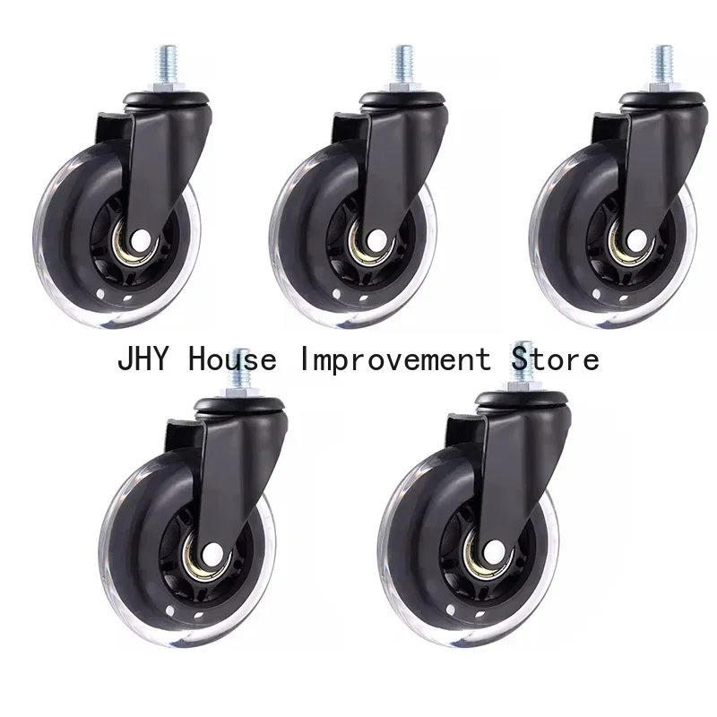 5 Pcs/Lot 4 inch M8/M10 PU Screw Roller Ice Wheel Electrophoresis Entertainment Equipment Scooter Universal/Brak Mute Caster