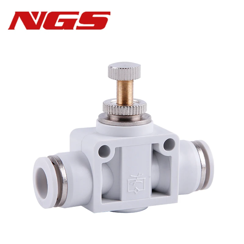 LSA Pneumatic Throttle Valve SA Air Flow Adjustment Speed Control Joint OD 4mm 6mm 8mm 10mm 12mm
