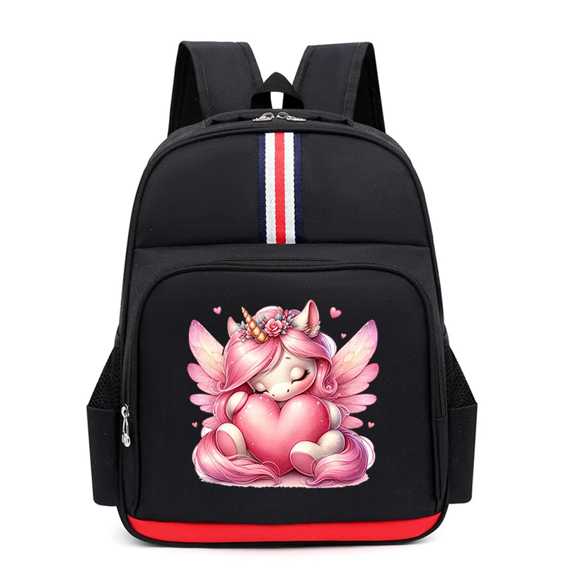 

Unicorn Heart Print Children Backpack Cartoon Watercolor Unicorn Kindergarten School Bag for Girl Boy Kids Gift Mochila Infantil