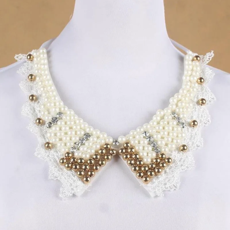 Diamond Women Shirt False Collars Crystal Removable Collar For Women Fake Collar Detachable Diamond Lacklace Nep Kraagie