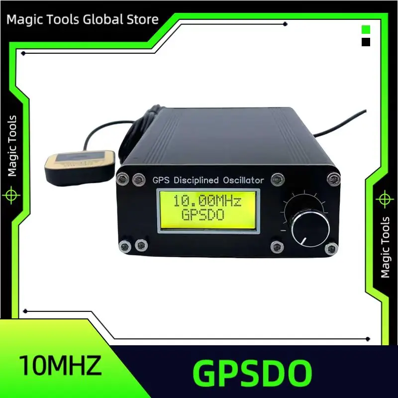 GPSDO 10MHz High-Precision Reference Clock, ±0.01Hz Accuracy, Low Phase Noise Dual OCXO for Laboratory & Professional Audio