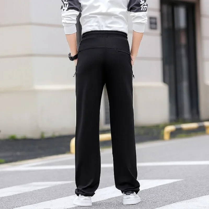 2024 Tall Men Sweatpants Extra Long Length Big Size Summer Sweat Pant Stylish Large Trouser Male Black 130cm Lengthen High Waist