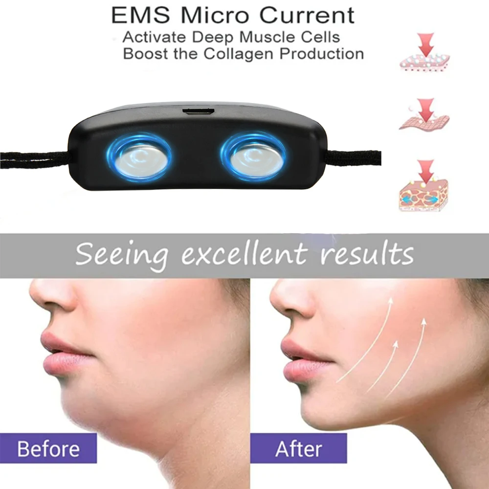 EMS Facial Lifting V-Face Beauty Device Facial Shaping Massager Removing Double Chin Electric Face Lifting Machine Face Shape