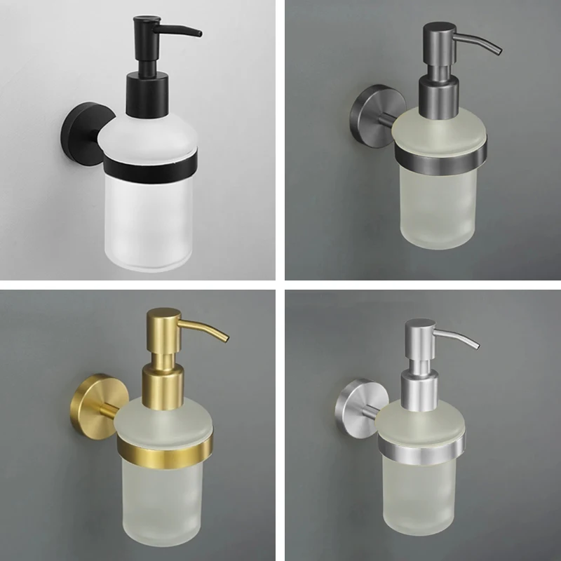 

Bathroom Accessories Hardware Stainless Steel Material Wall Mount Cleaning Tool Soap Dispenser