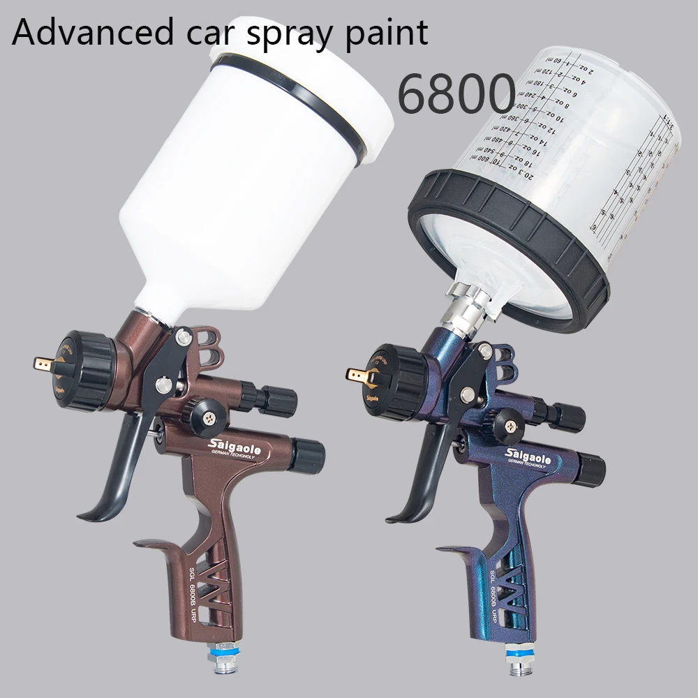 Upper Pot Spray Gun 1.3mm Auto Furniture Leather Sheet Metal Paint Spray Gun High Atomization 6800 Gravity Manual Pneumatic Tool